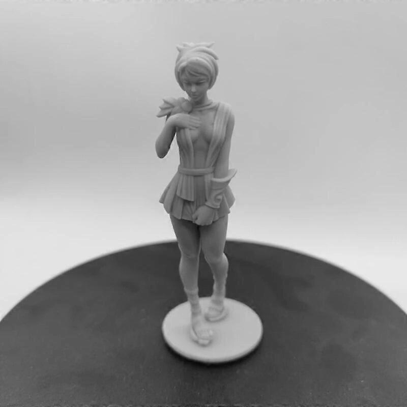 Mini jupe fille résine Figure 1/24 échelle 75mm hauteur verticale assembler modèle kit non assemblé dioramas et jouets Figurine non peints