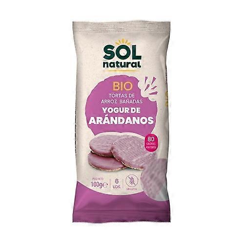 Rice Cakes Covered with Blueberry Yogurt 100 g