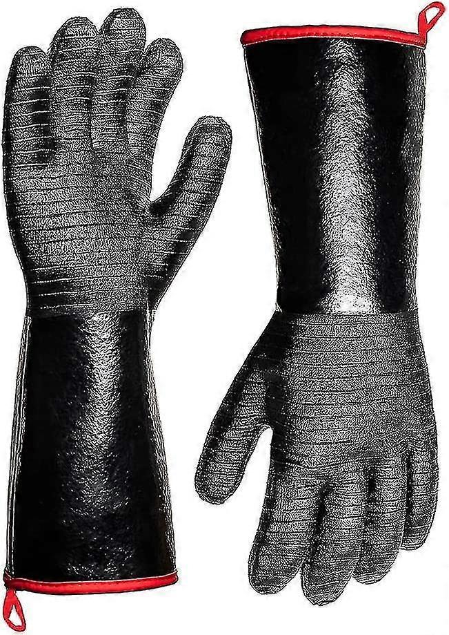 932f قفازات مقاومة للحرارة القصوى للشواء شواء ، قفازات شواء طويلة الأكمام للماء للقلاية ، الخبز ، الفرن ، المدخن ، مقاوم للحريق ، مقاوم للزيت Neop