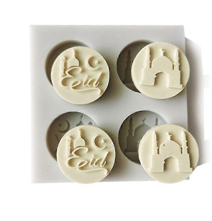 Cake Bread Silicone Mold Handmade Soap Baking Tool Eid Mubarak Biscuit Mold