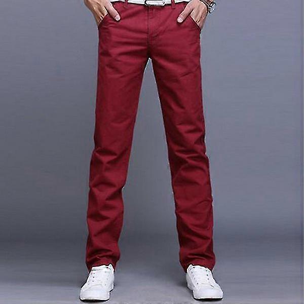 Män Straight Fitted Casual Slim Fit Byxor Byxor
