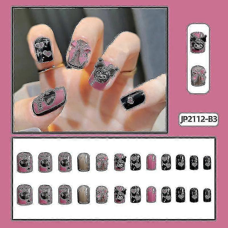 24pcs Kuromi Patch Typ Abnehmbare kurze P