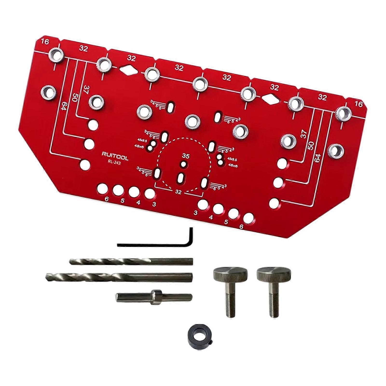 Shelf Pin Jig and Hinge Jig 2-in-1 Cabinet Hole Pag Jig Template for Cabinet