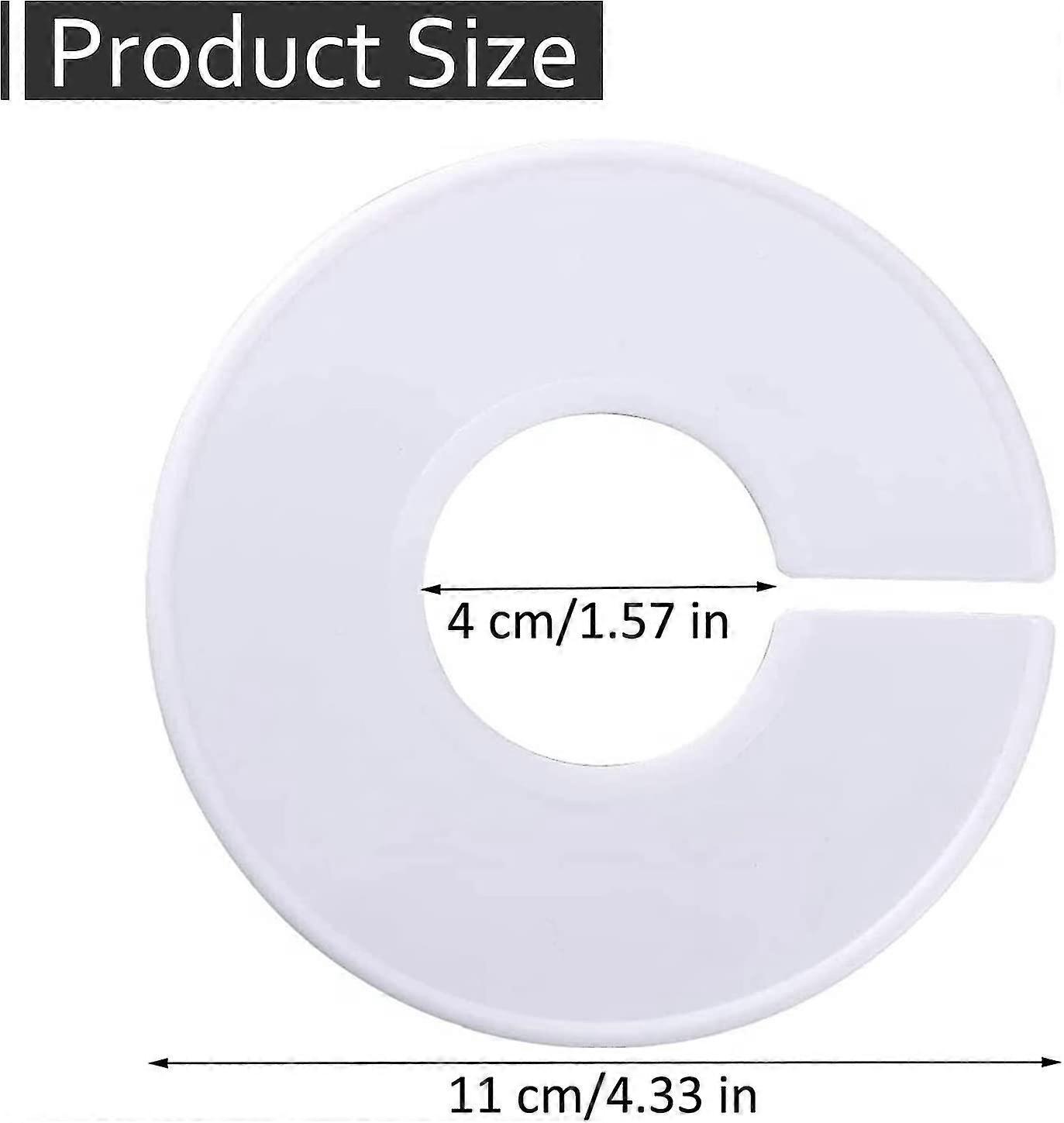 UUYYEO 10pcs Round White Clothing Rack Dividers – Plastic Hanger Tags For Closet Organization - View #7