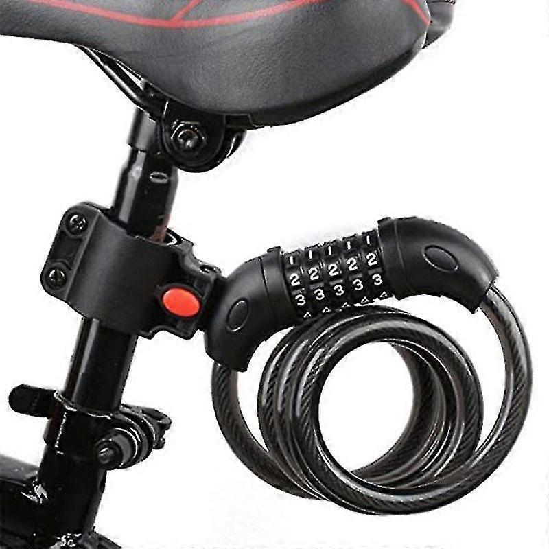 Bicycle Lock 5 Digit Code Combination Outdoors Cable