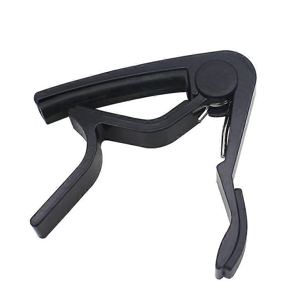 Quick Changing Alloy Trigger Clamp Key Capo for 6-string Folk Classic Guitar (Black)