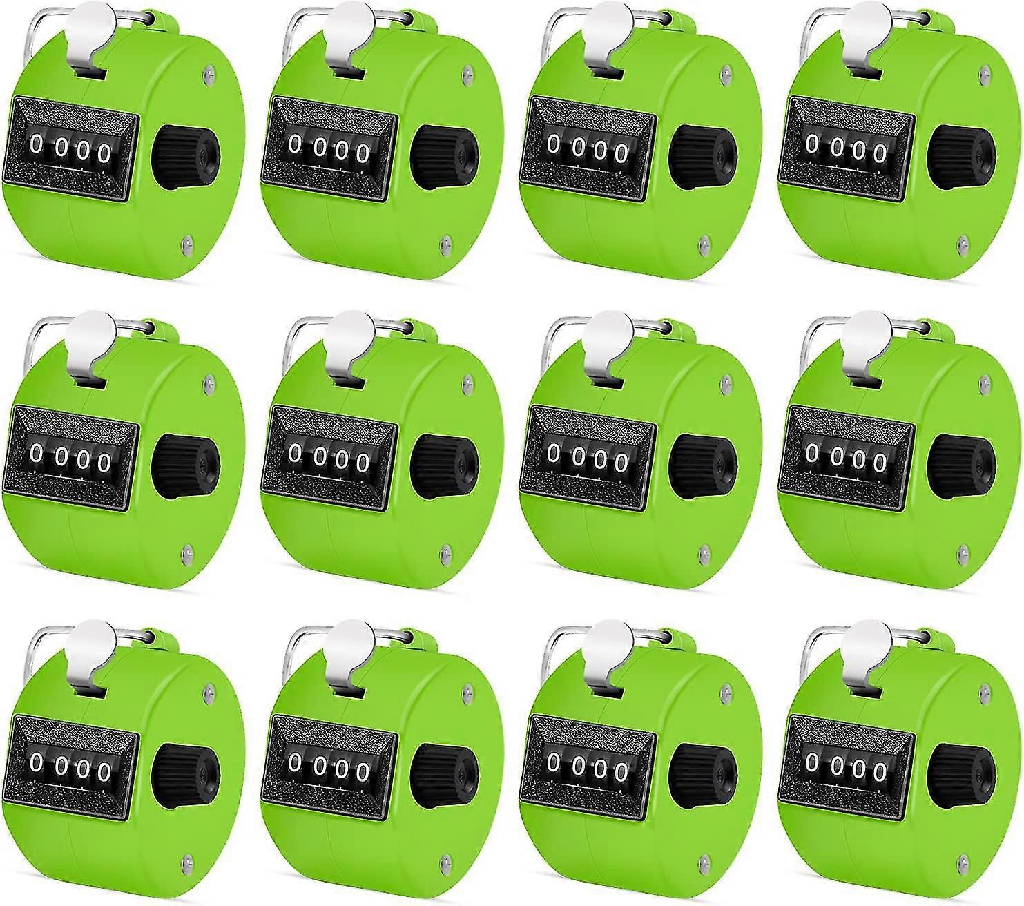 12 Pieces Manual Counting Counter, Manual Mechanical Handheld Pitch Counter With Ring For School Golf And Knitting Row Crochet