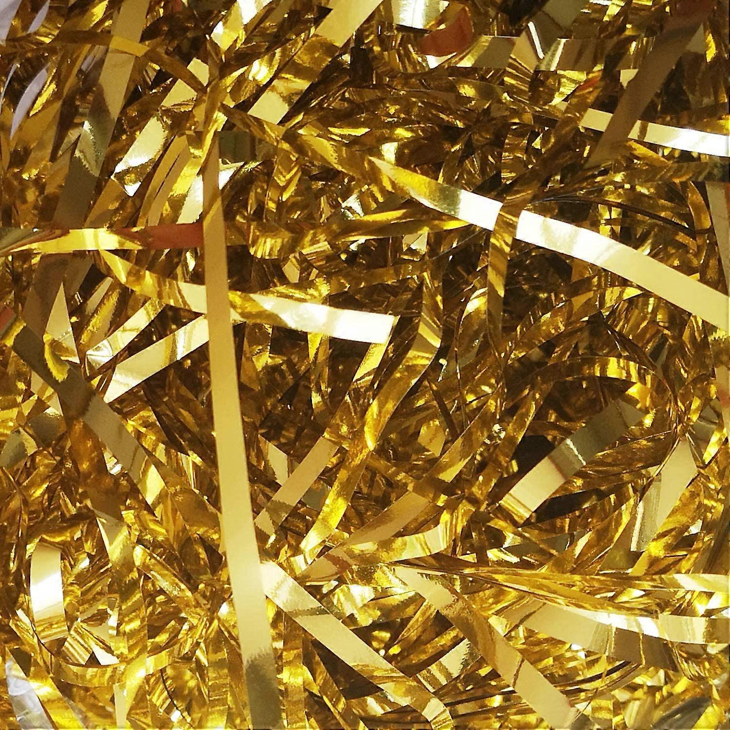 100 Grams of Metallic Shredded PaperGold, Ideal for Decorating Gifts, Filling Baskets and Wrapping Gifts