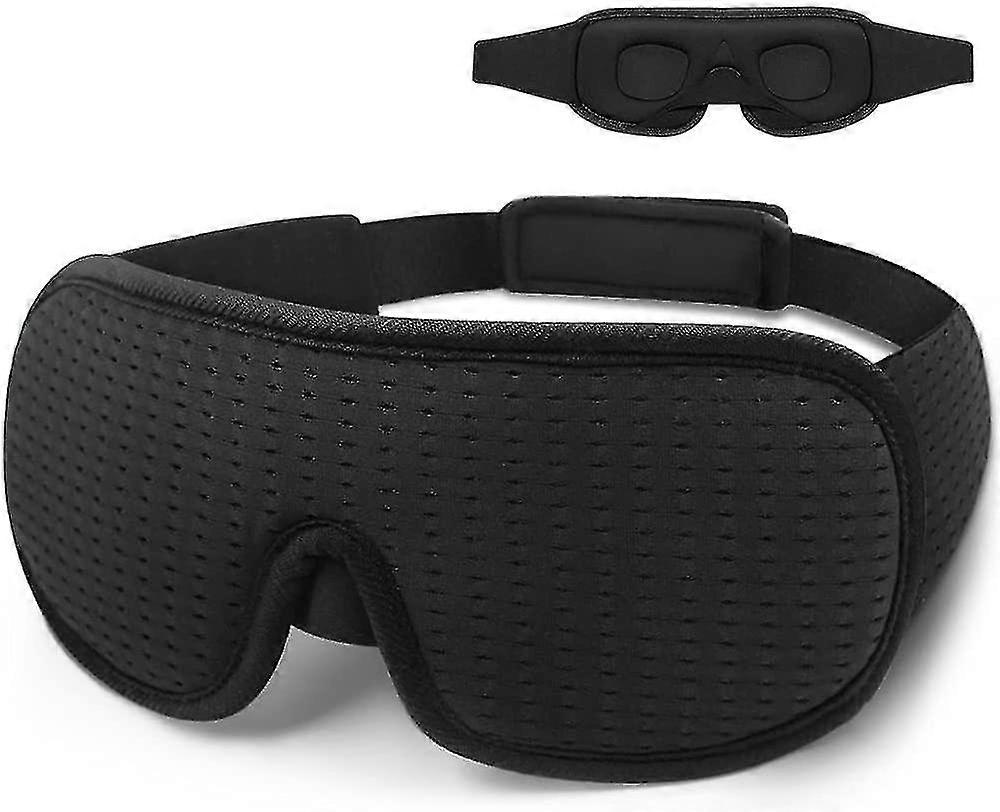 Sleep Eye Mask For Men Women, 3d Contoured Cup Sleeping Mask Blindfold, Concave Molded Night Sleep Mask, 100% Blackout Eye Mask, Soft Comfort Eye Sh