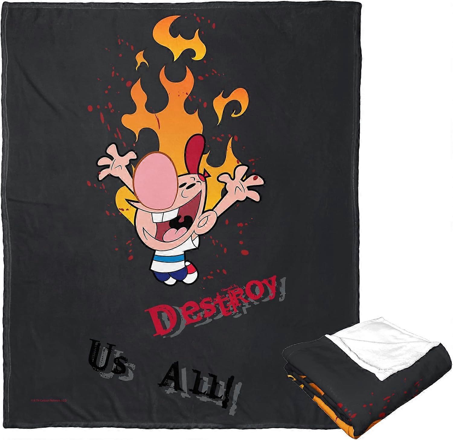 Billy and Mandy Silk Touch Throw Blanket,Destroy us All