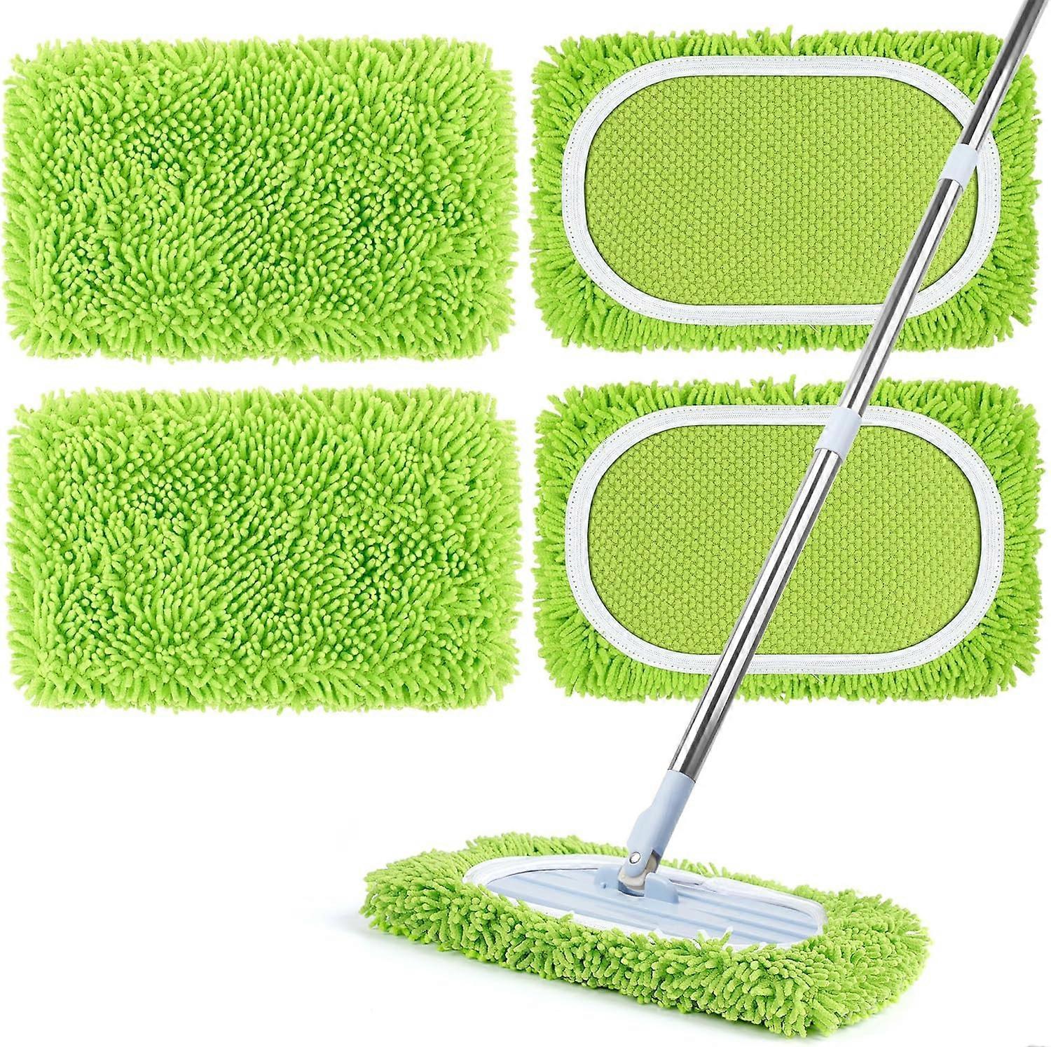 Packs Reusable Mop Pads for Swiffer Sweeper, Reusable Mop Pads, Reusable Mop Pad, Replacement Mop - Green