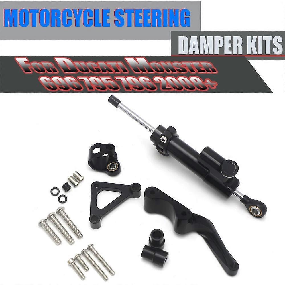 Estabilizador de amortiguador de direccin modificado para motocicleta, Kit de soporte de montaje para Ducati Monster 696, 795, 796, 2008-up