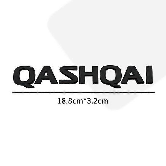 ديكور السيارة 3D ABS البلاستيك فضي / أسود QASHQAI رسالة شعار الخلفية الجذع الذيل شعار ملصق الديكور اكسسوارات تصميم السيارات