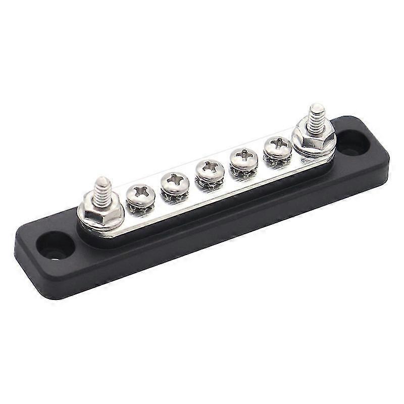 Buss Bar Stud Terminal, 5 Positions Bus Bar Electric Terminal Junction Block W/ 2 Stud Ac 300V Dc 48V For Trucks, Caravans, Buses, Boats1Pc