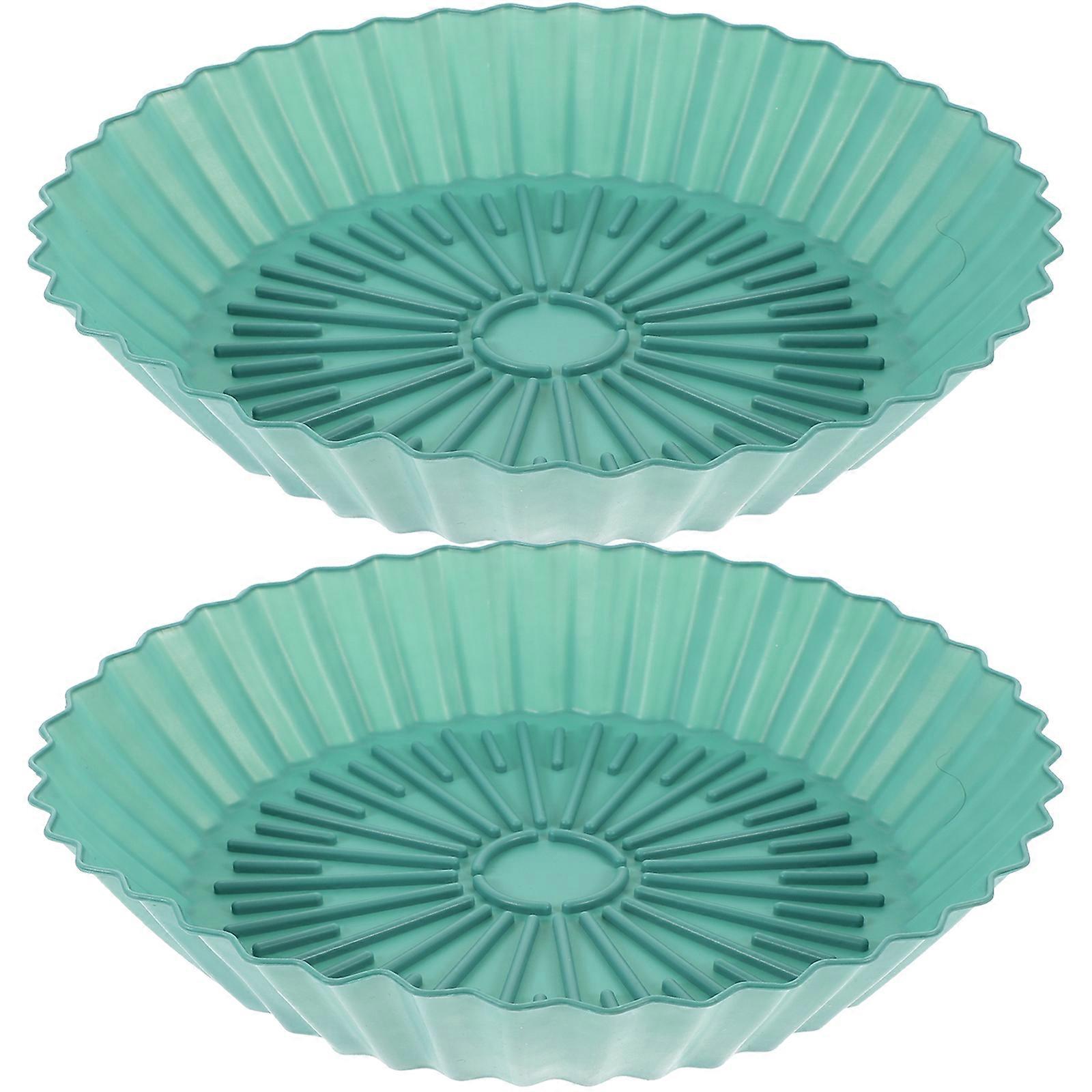 2 Pcs Friteuse À Air Pot En Silicone Friteuse À Air Doublure Silicone Réutilisable Friteuse À Air Panier Friteuse À Air Friteuse Accessoires De Cuisson