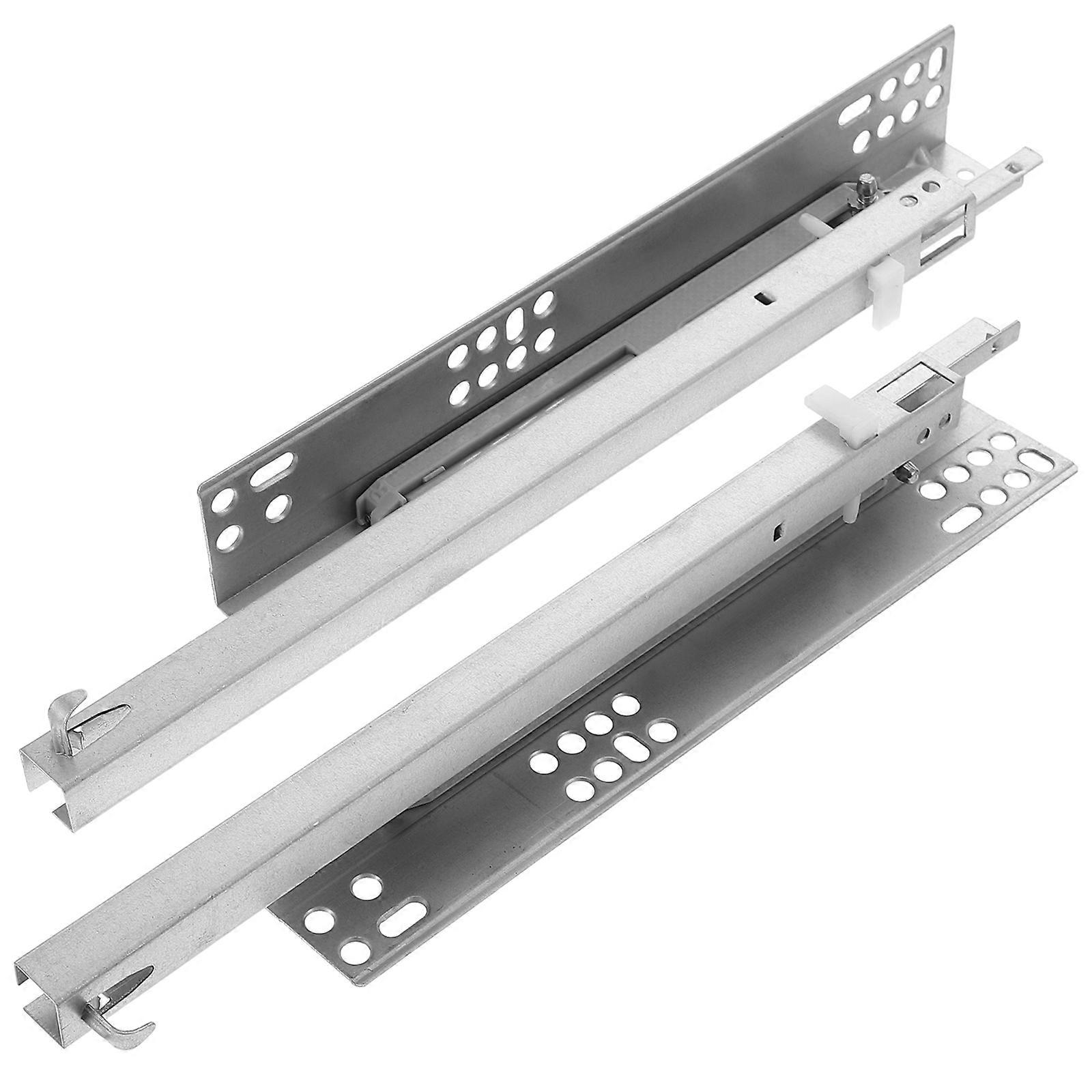 2pcs Drawer Track Slides Mute Cabinet Rails for Computer Table Cabinets Drawer