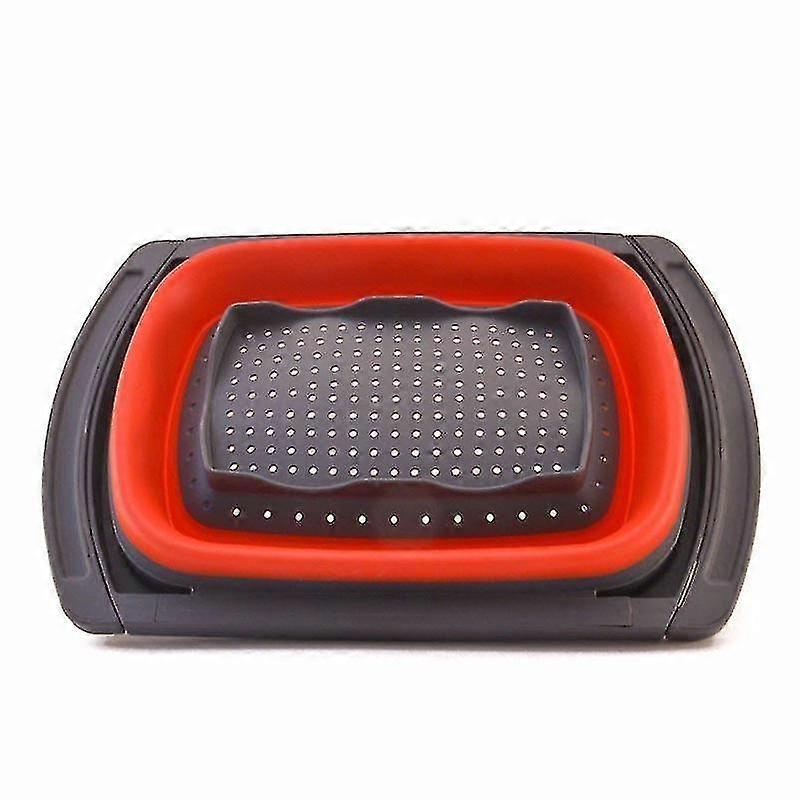 Fruit Vegetable Folding Draining Basket Kitchen Strainer Collapsible Colanders Retractable Handles