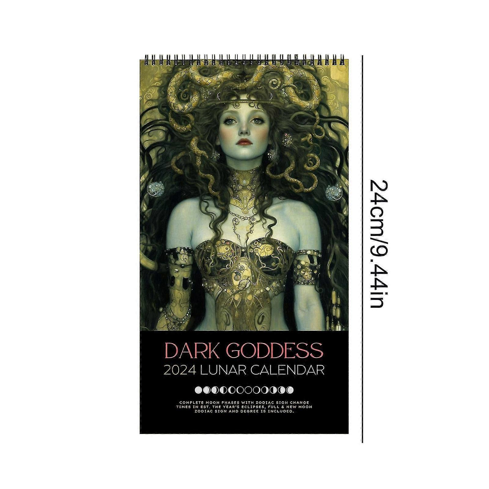 Dark Goddess 2024 Calendar,2024 Wall Calendar,astrology Wall Art Moon