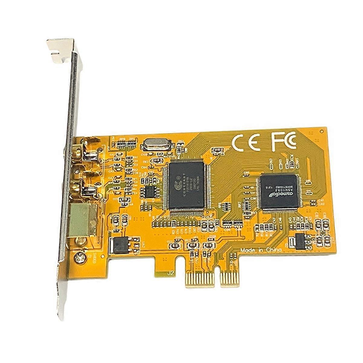 PCIE to AV 878A Video Capture Card PCIE Surveillance HD Image 640x480 2 PORTS AV Svhs Terminal Conn