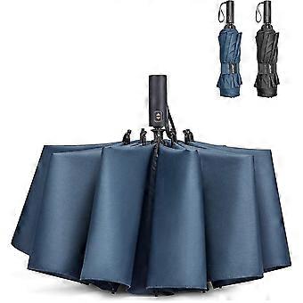 G4free 62 "large Golf Umbrella Compact Reverse Travel Umbrella 10 Umbrella Bones Wind And Rain Proof Double Umbrella Auto Open Zhexin