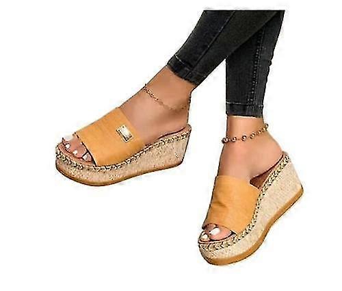 Sandale și papuci Espadrile pentru femei Wedge Heel Femei Summer Slip On Platform Pantofi Tw