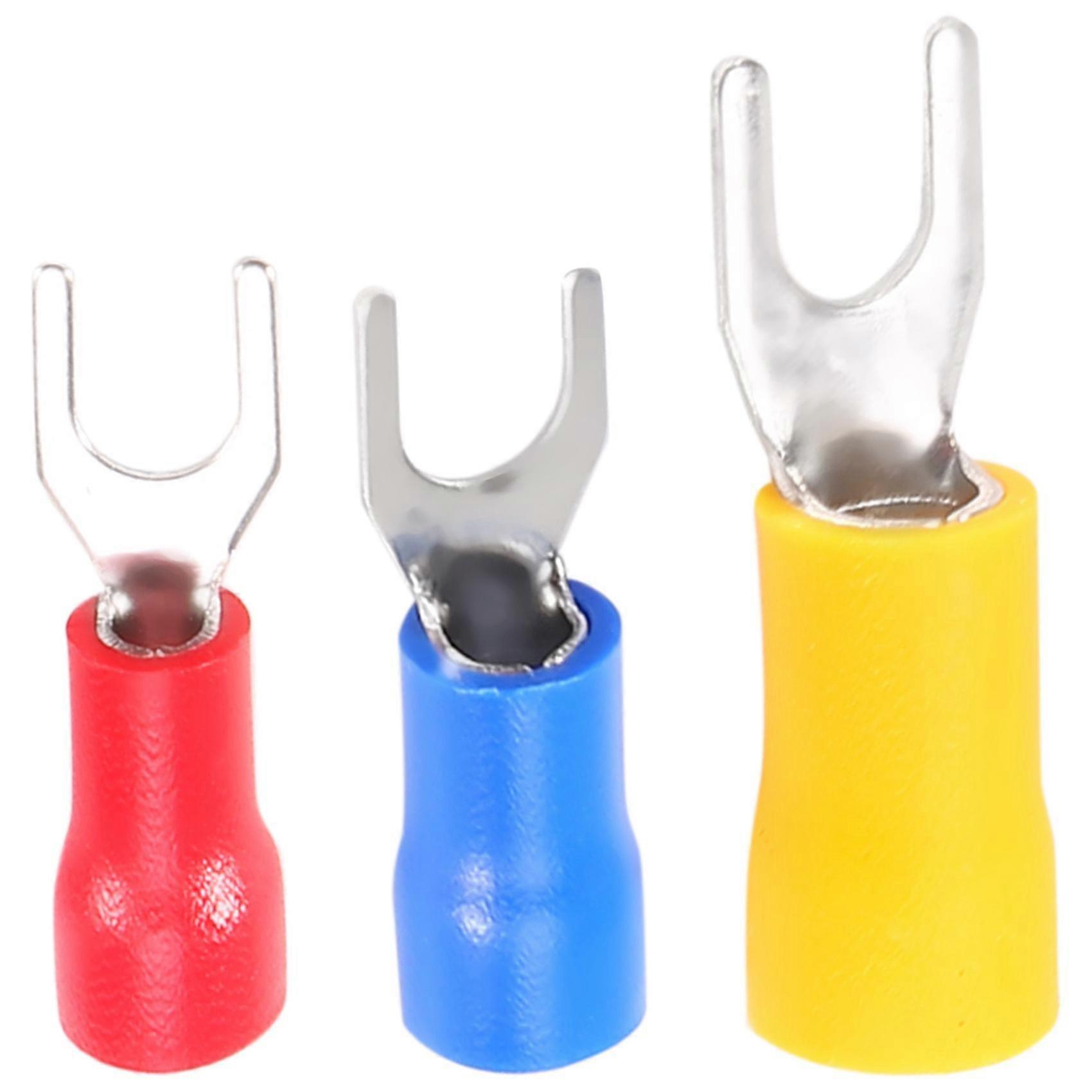 300 Pcs 22-16 16-14 12-10 Awg Insulated Fork Spade U-type Electrical Crimp Terminal