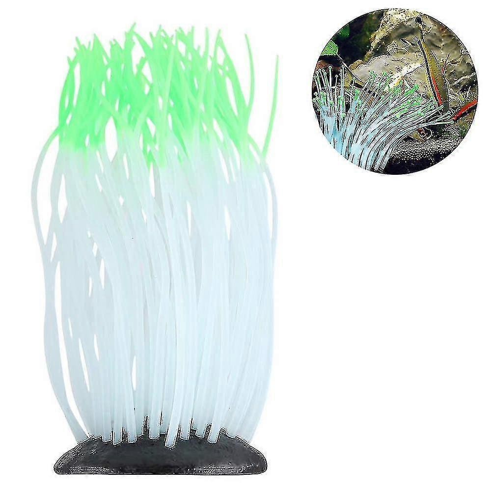 Artificial Luminous Sea Anemone, Simulation Silicone Coral Plantsgreen