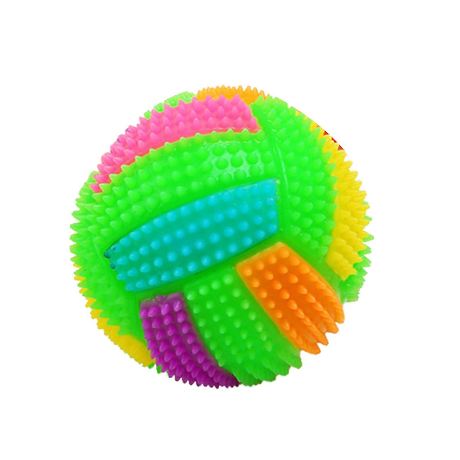 QingHai LED Flashing Light Up Color Changing Sound Bouncing Funny Pet Dogs Ball Toy