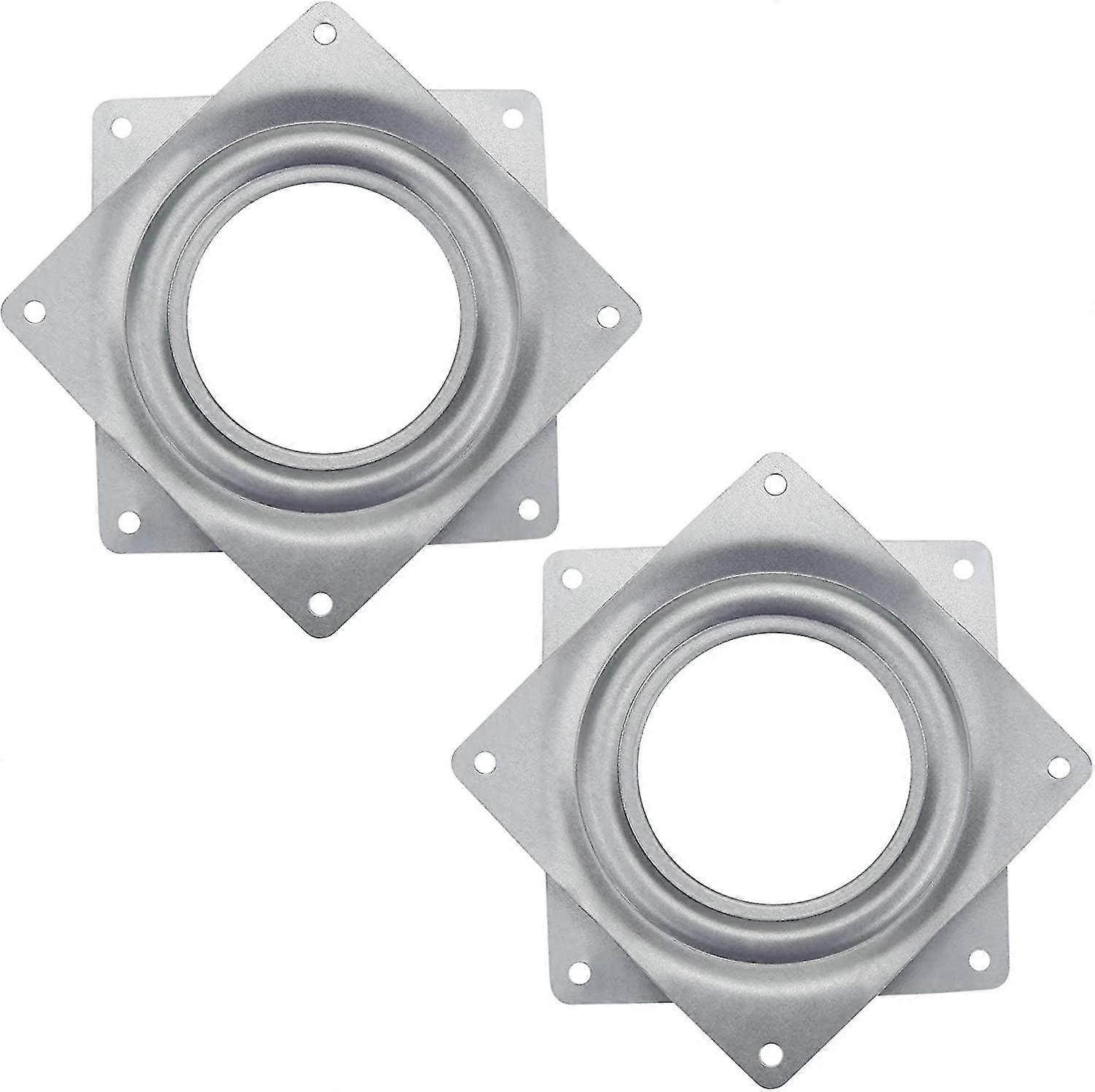 4 Inch Hollow Square Turntable Turntable Display Stand Square Turntable Turntable Furniture 360 Degree Turntable(2pcs)