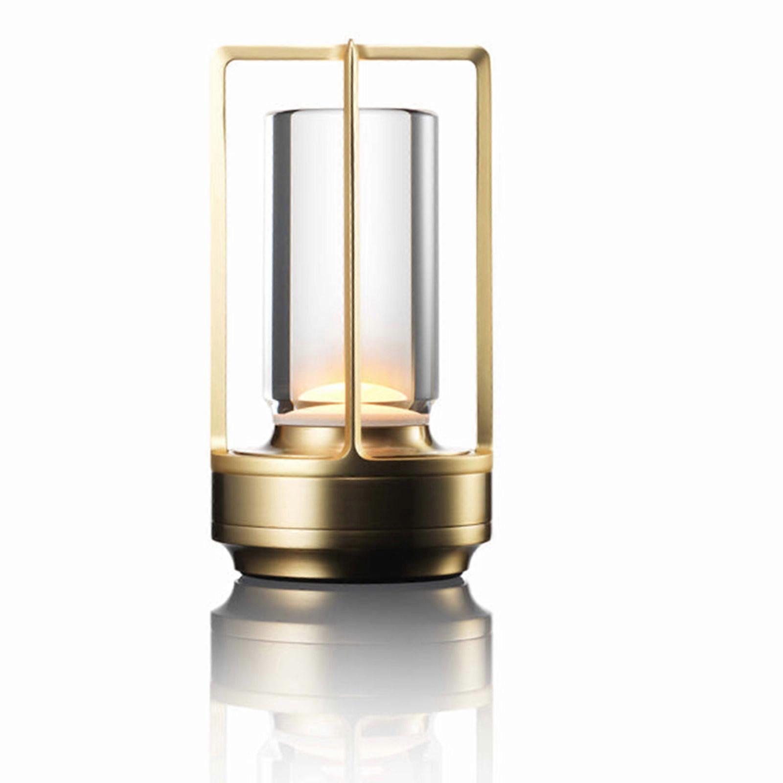 Turn Plus Lampe de table portable LED en laiton Lampe de table rechargeable rechargeable à intensité variable USB