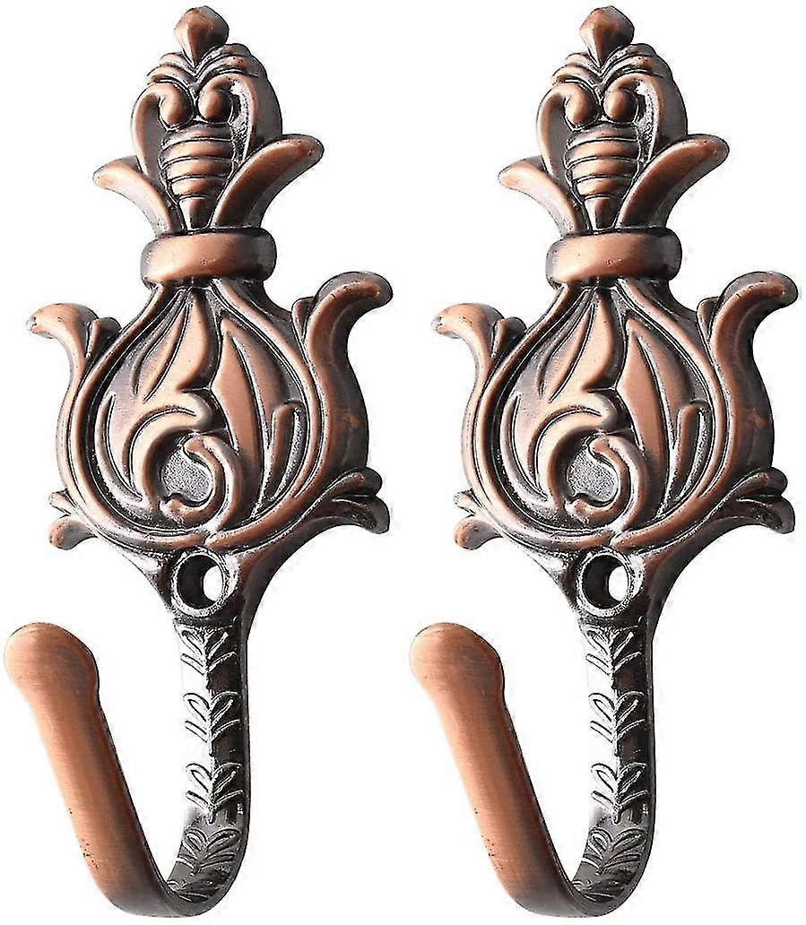 Til Vintage Sourcing Kort Zinklegering Gardin Tiebacks - 2stk, Kobbertone, Vinduesslips Kroge, Dekorative Slips