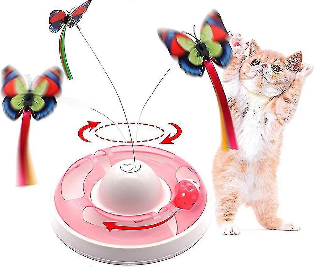 Cat Interactive Toys For Heilwiy Indoor Cats, Automatic Electronic Rotating Butterfly Gift