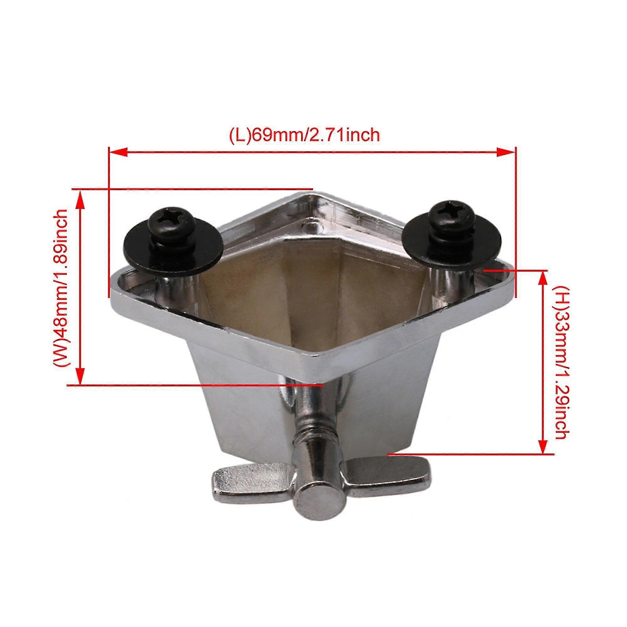 6 Pc Metal Tom Mount Drum Bracket With Screw For Rep Drum Silver