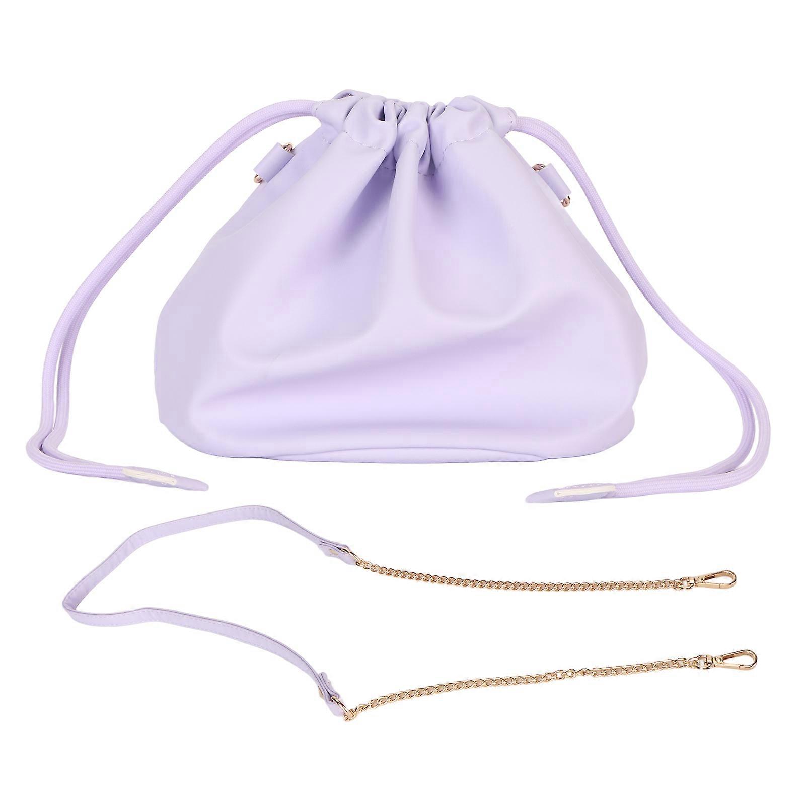 Camera PU Leather Drawstring Pouch Bag Waterproof Portable PU Leather Camera Bag Case with Shoulder Strap