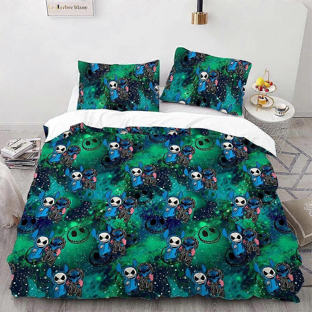 v3384 Bed Sheets NEW Lilo Stitch Unisex Kids   Duvet Cover Set Kids  Home Textiles Bed Sheets IU3384