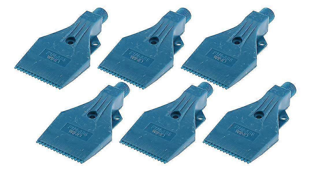 Air jet nozzle,plastic flat blowing duck nozzle Blowing nozzle ABS plastic nozzle widening air knife blowing nozzle multi-hole nozzle(Blue)(6pcs) S202