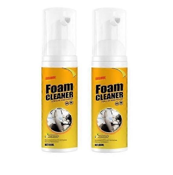Cleaner ，2PCS Multi-Purpose Foam Cleaner Car Interior Spray Deep Cleaning 60/100ml