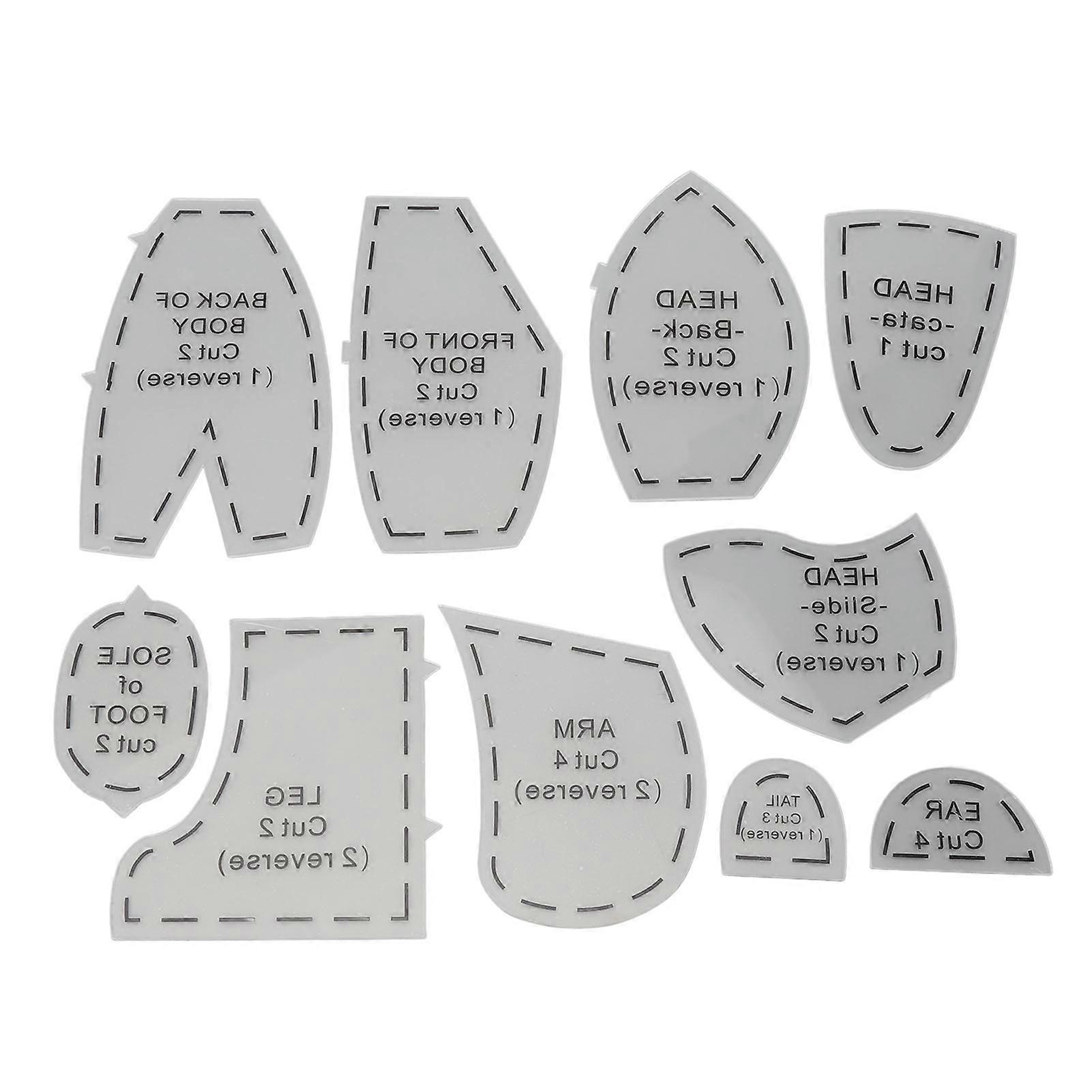 Memory Bear Template Ruler Set Acrylic Memory Bear Sewing Quilting Patterns Template 15 Inch
