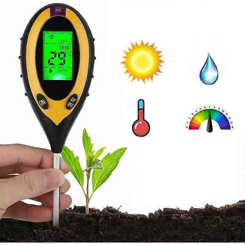 4 in 1 Soil TesterPlant Moisture Tester Humidity Meter pH Levels Temperature Light Intensity Tester