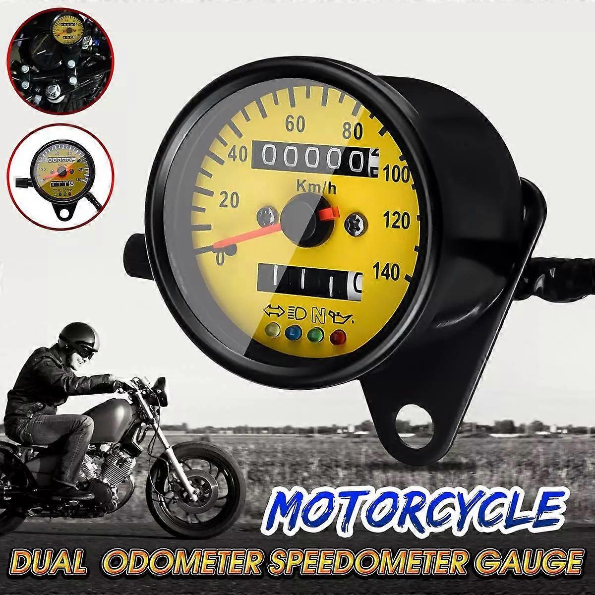 Retro motorcycle modified dual odometer 140kmh