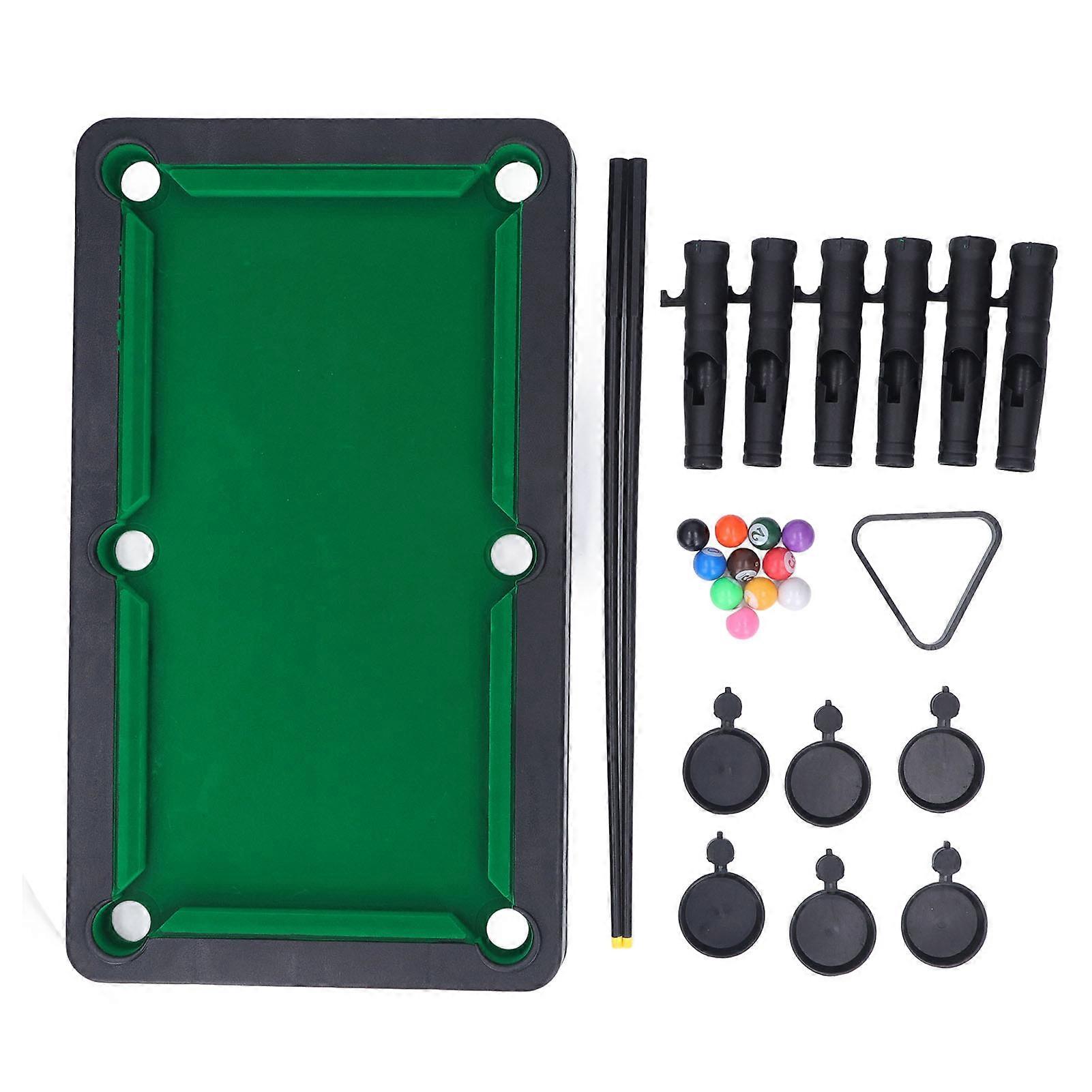 Kids Pool Game Table High Simulation Interactive Miniature Billiard Pool Set for Double Player