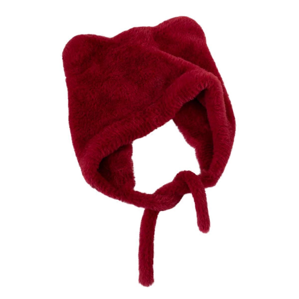 braided hat, bear ears, soft, unisex