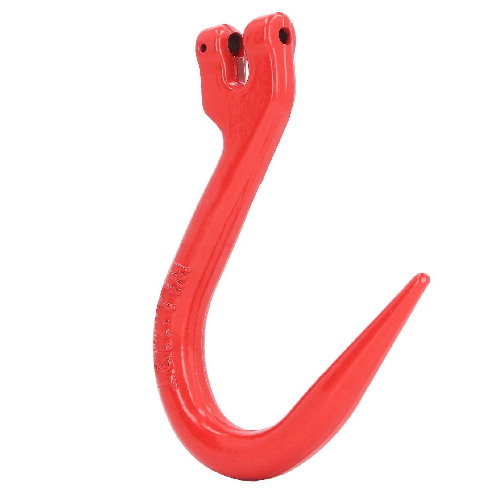 Lifting Hook Alloy Steel Large Opening Chain Hook for Construction Engineering Factory Hoisting 1.12T Load Capacity 
