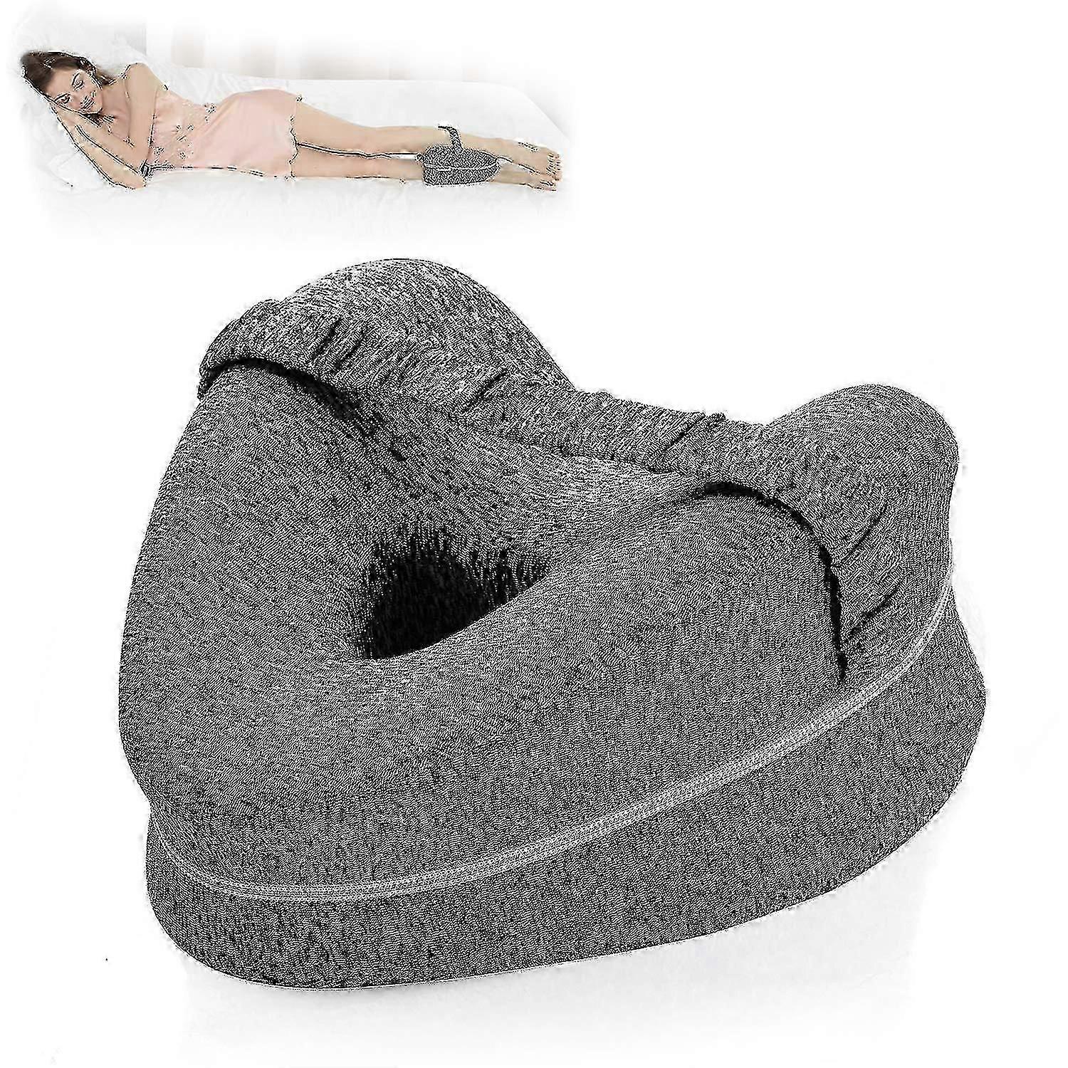 Leg Pillow | Ergonomic Side Sleeper Pillow For Optimal Support | Memory Foam Knee Pillow For Side Sleepers | Positioning Cushion With Removable And Wa