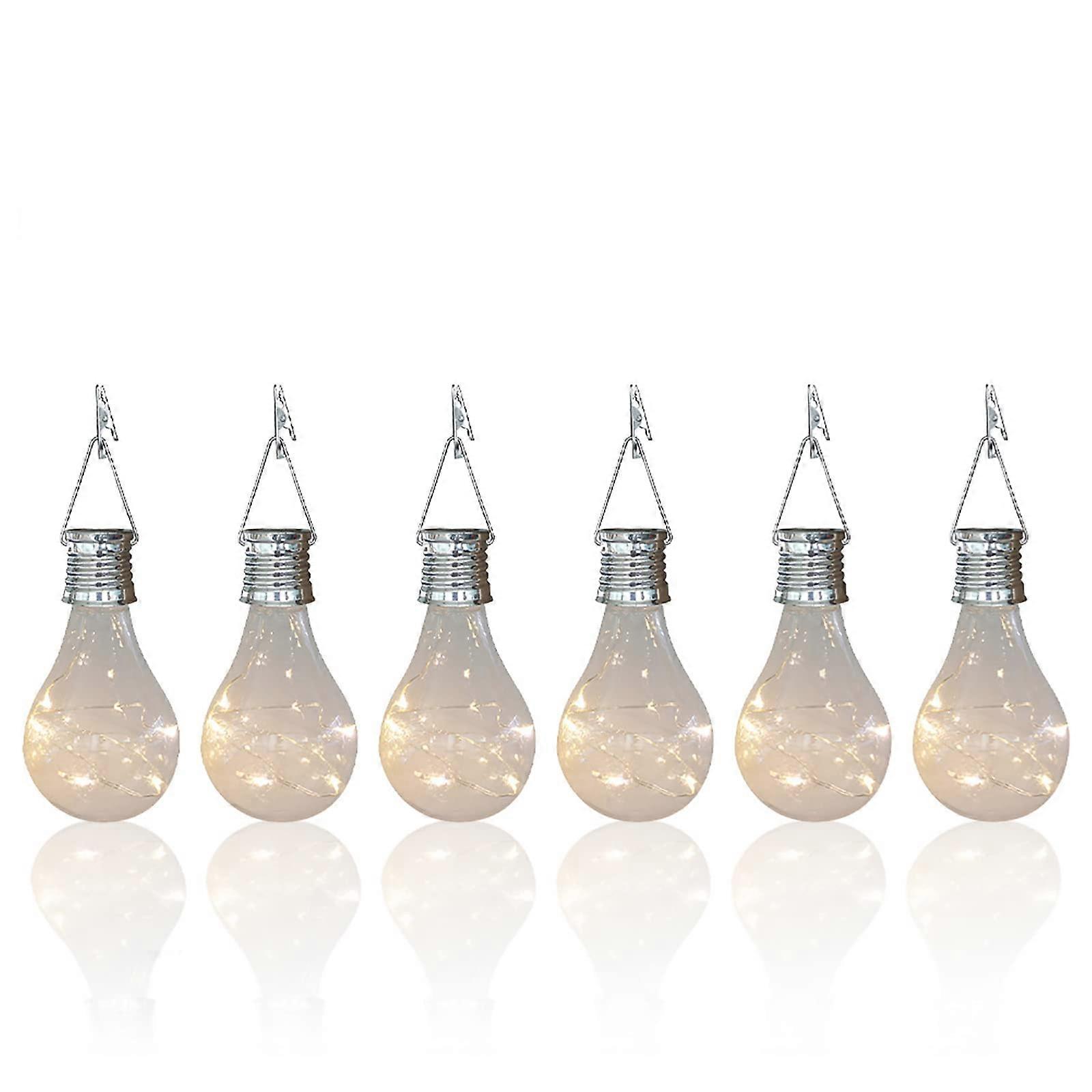 6pcs Solar Globe Light Bulbs for Garden Outdoor Lighting