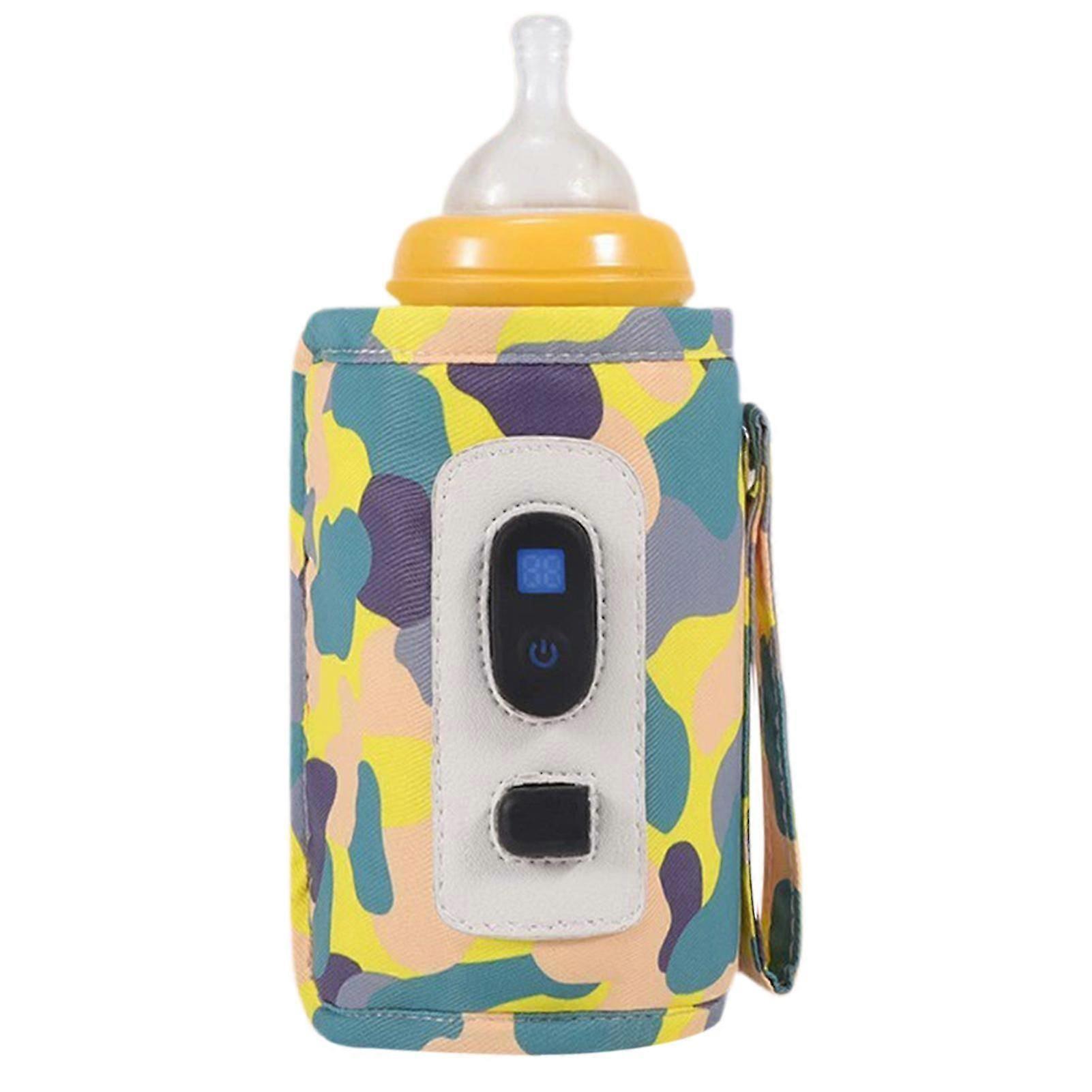Portable Bottle Warmer, Baby Bottle Warmer for All Bottles, Adjustable Bottle Warmer with LED Display