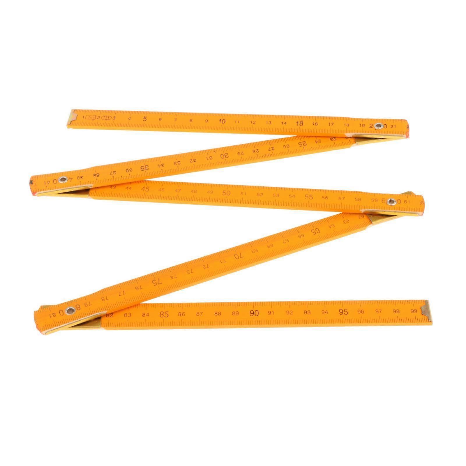 Measuring Ruler, Folding Meter Ruler, Measuring Tool Portable Folding Wooden