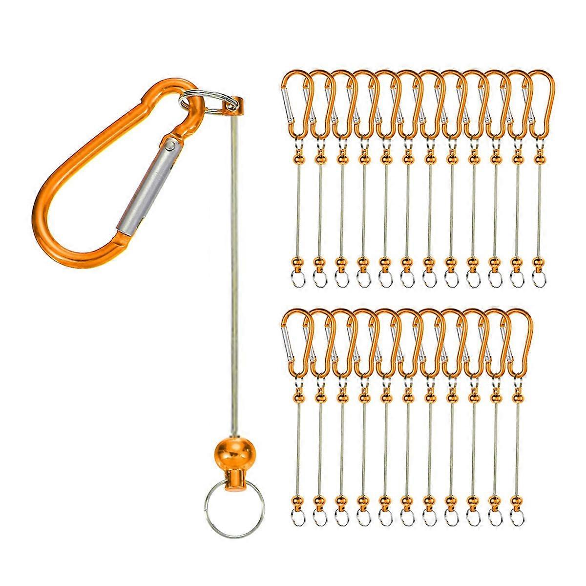 Beadable Keychain Bars, 24 Pcs Metal Beaded Keychain Blanks Bulk Making Supplies Kit with Snap Hook