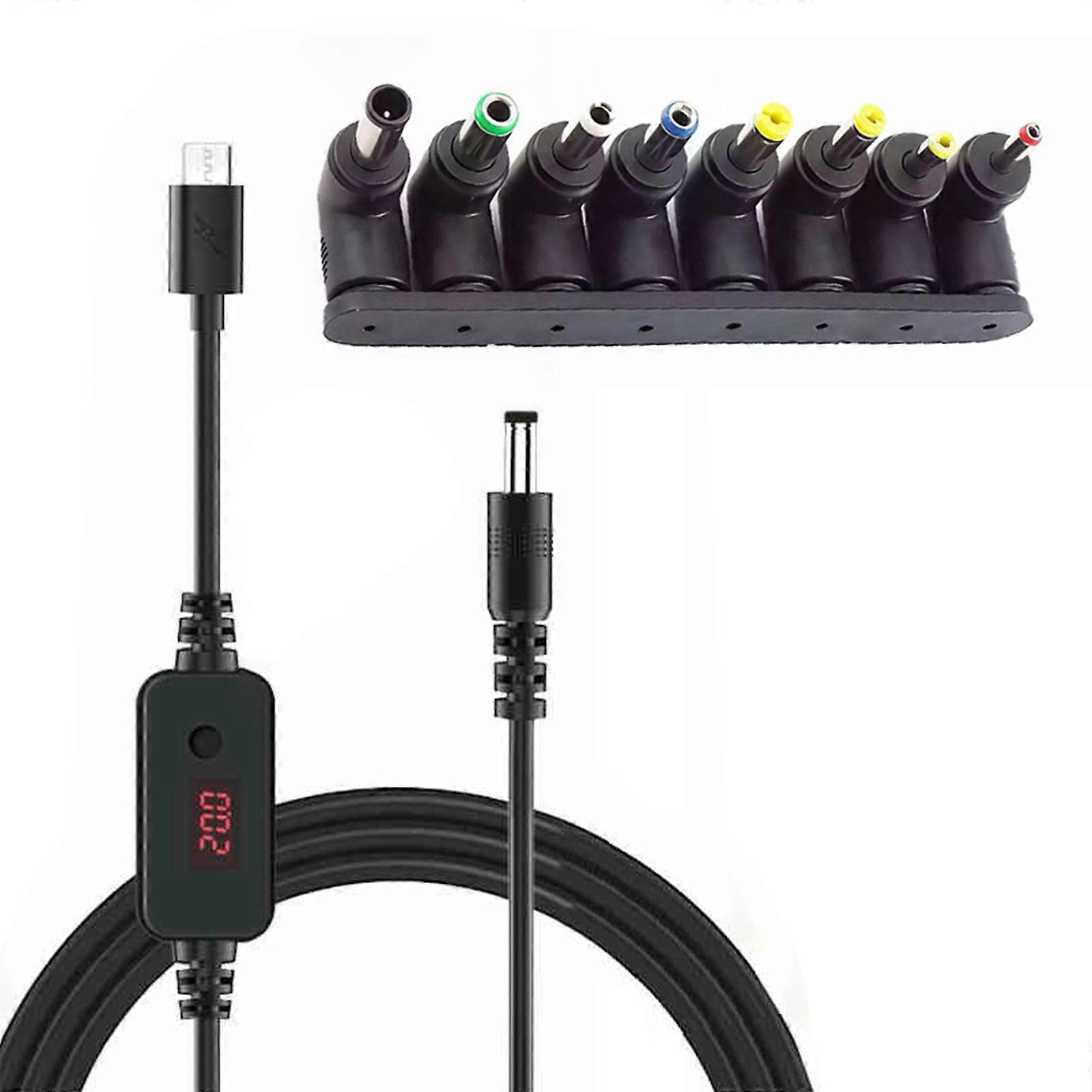 Multi Tip USB C auf DC5521 5,5 x 2,1 mm Ladekabel 3,3 Fuß für Kameras und Hörgeräte Netzteil