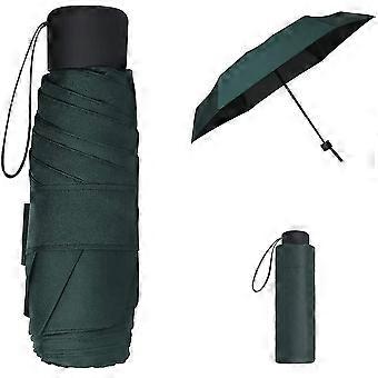 Mini Travel Umbrella. Black Compact Folding Umbrella,Small Light-weight